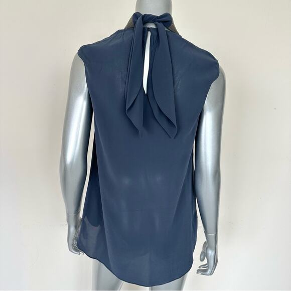 Brunello Cucinelli women silk blouse with chain collar size S Retail 1450$ - Picture 4 of 10